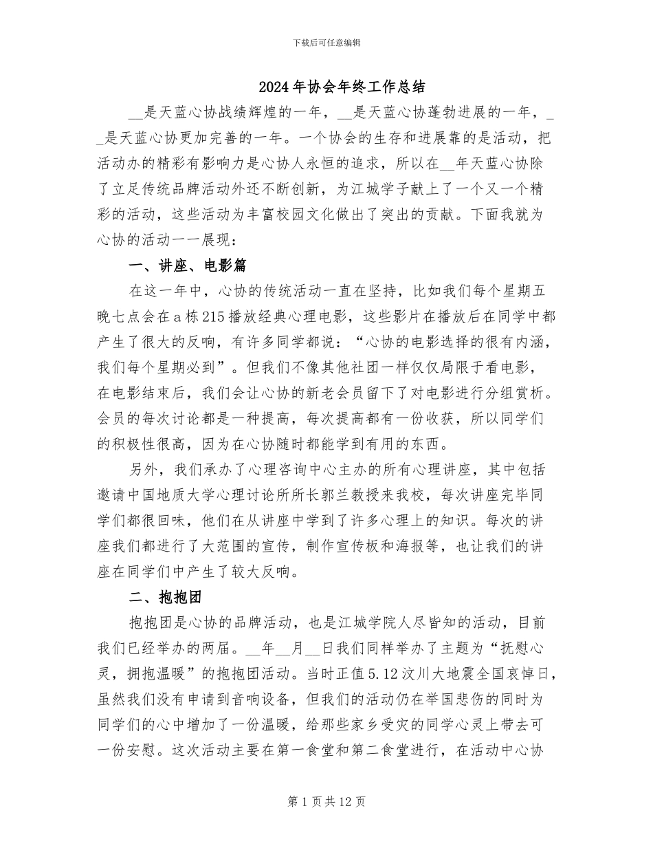 2024年协会年终工作总结_第1页