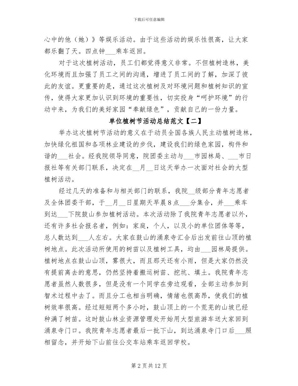 2024年单位植树节活动总结范文_第2页
