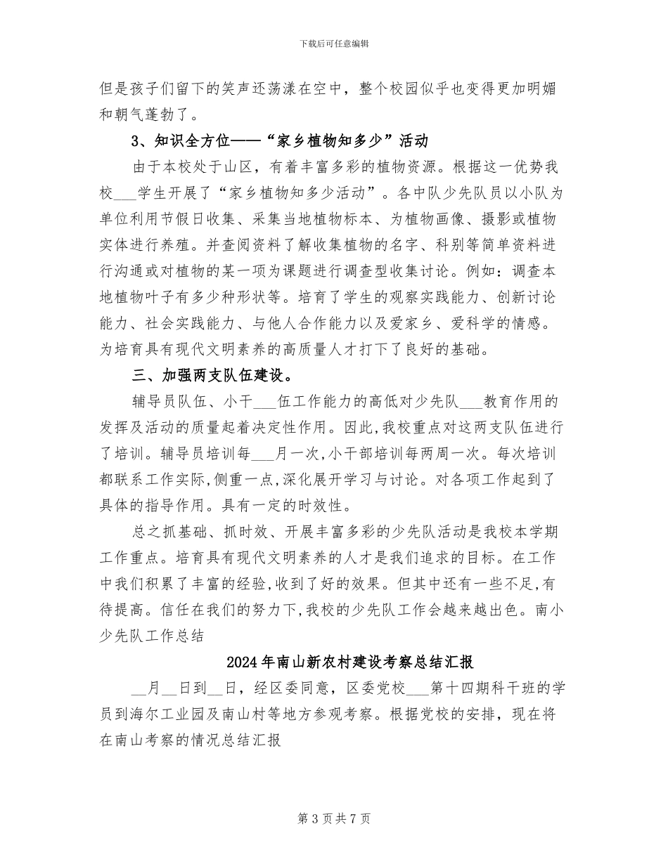 2024年南小少先队工作总结_第3页