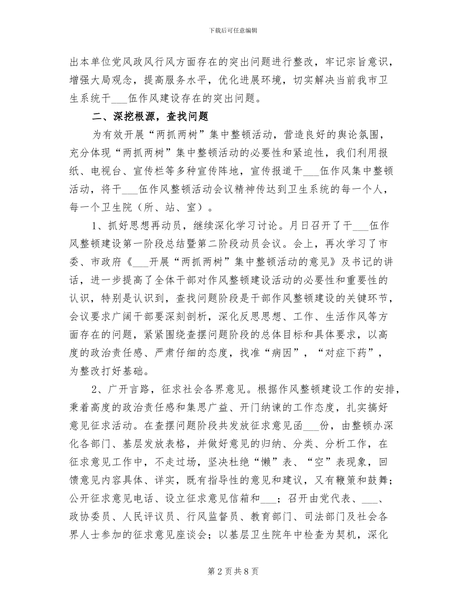 2024年卫生局作风综合管治总结_第2页