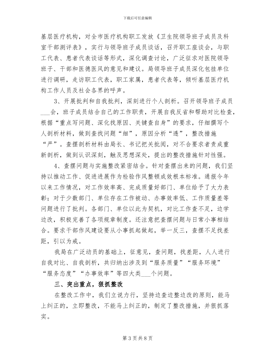 2024年卫生局作风综合管治总结_第3页