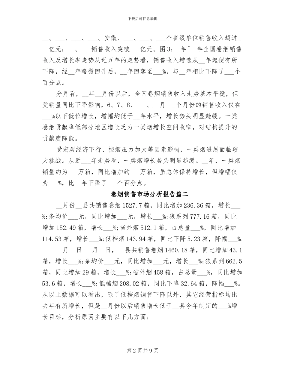 2024年卷烟销售市场分析报告总结_第2页