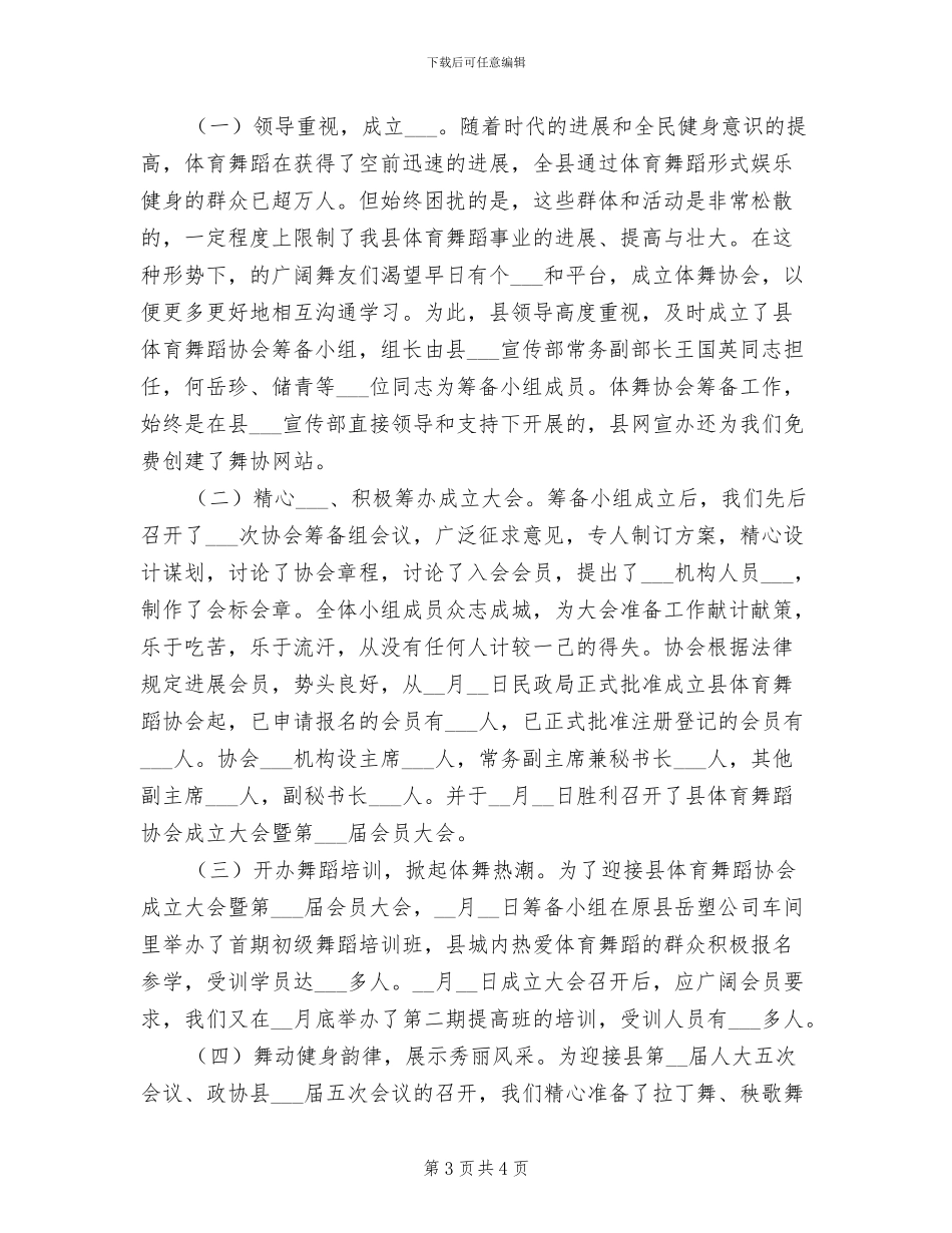 2024年县体育舞蹈协会年度工作总结_第3页