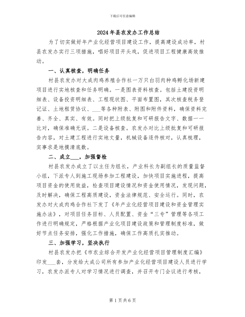 2024年县农发办工作总结_第1页