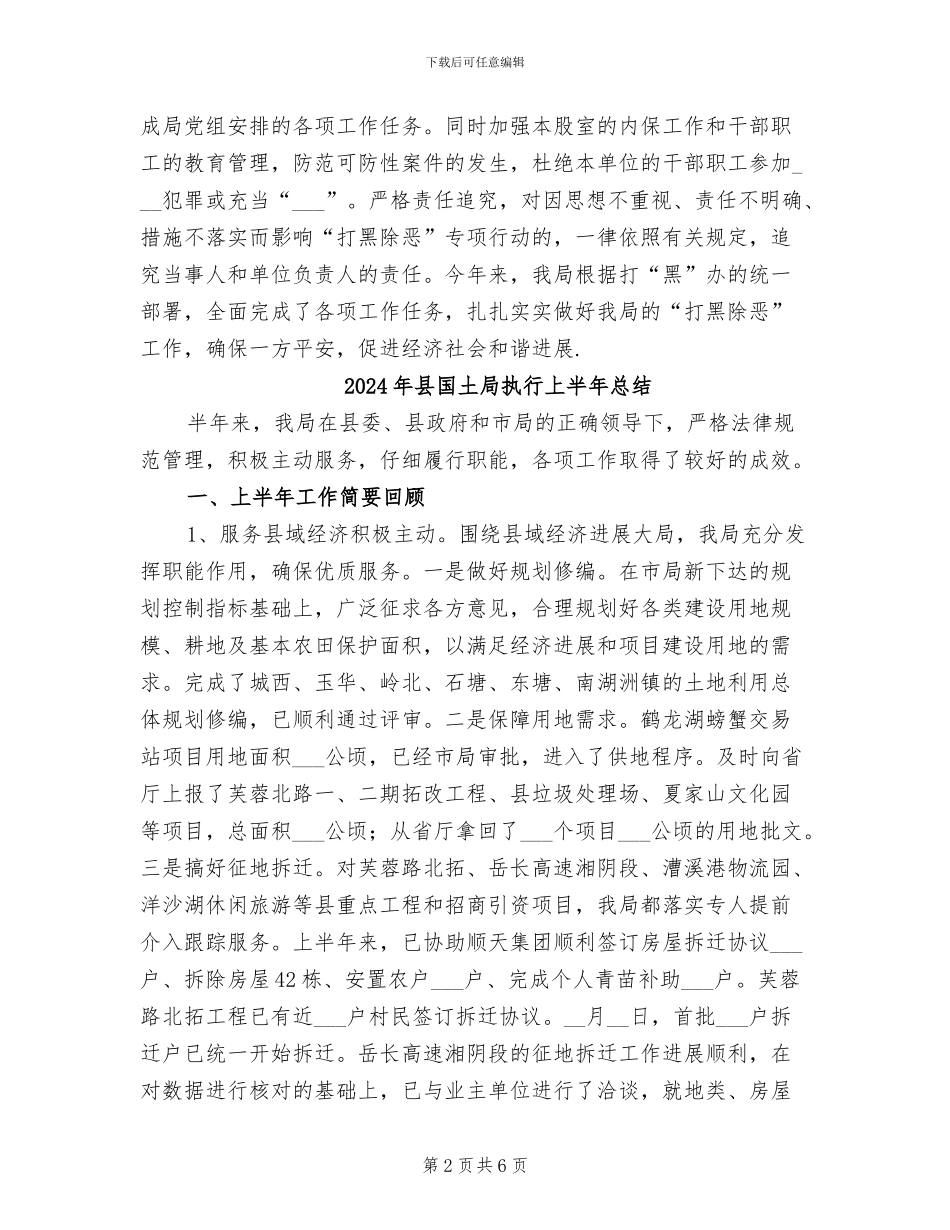 2024年县国土局打黑除恶工作总结_第2页