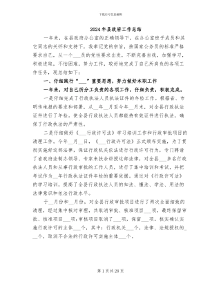 2024年县政府工作总结