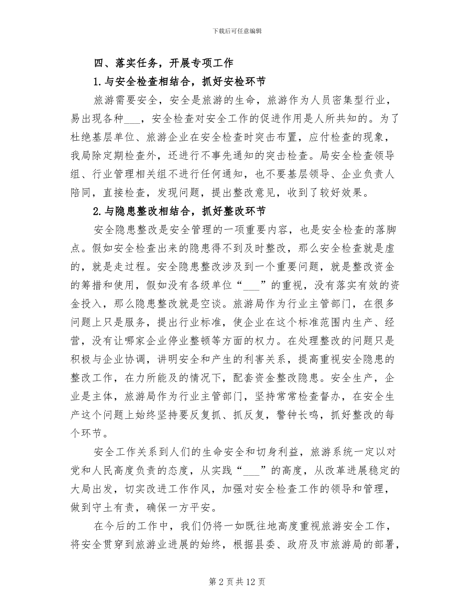 2024年县旅游局安全生产工作总结_第2页