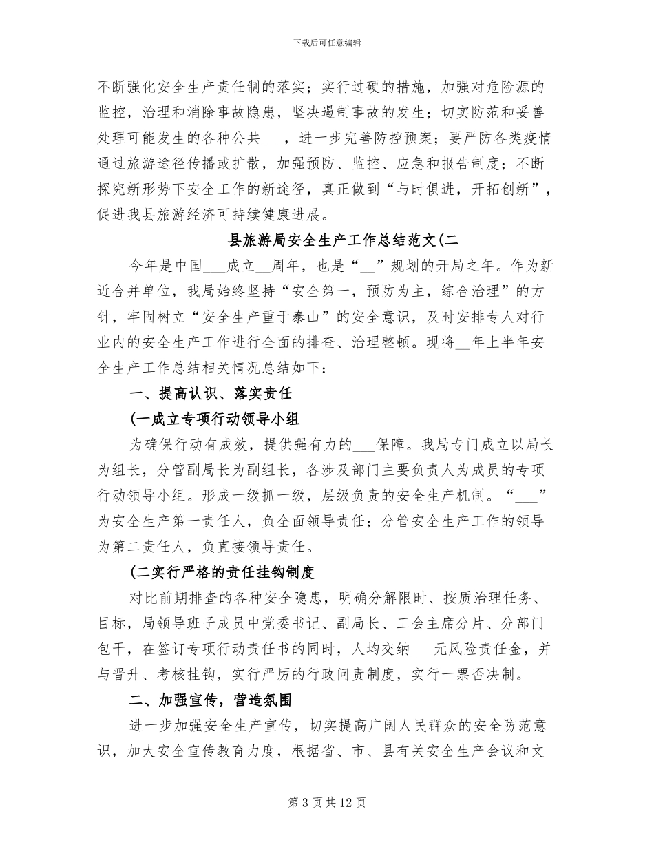 2024年县旅游局安全生产工作总结_第3页
