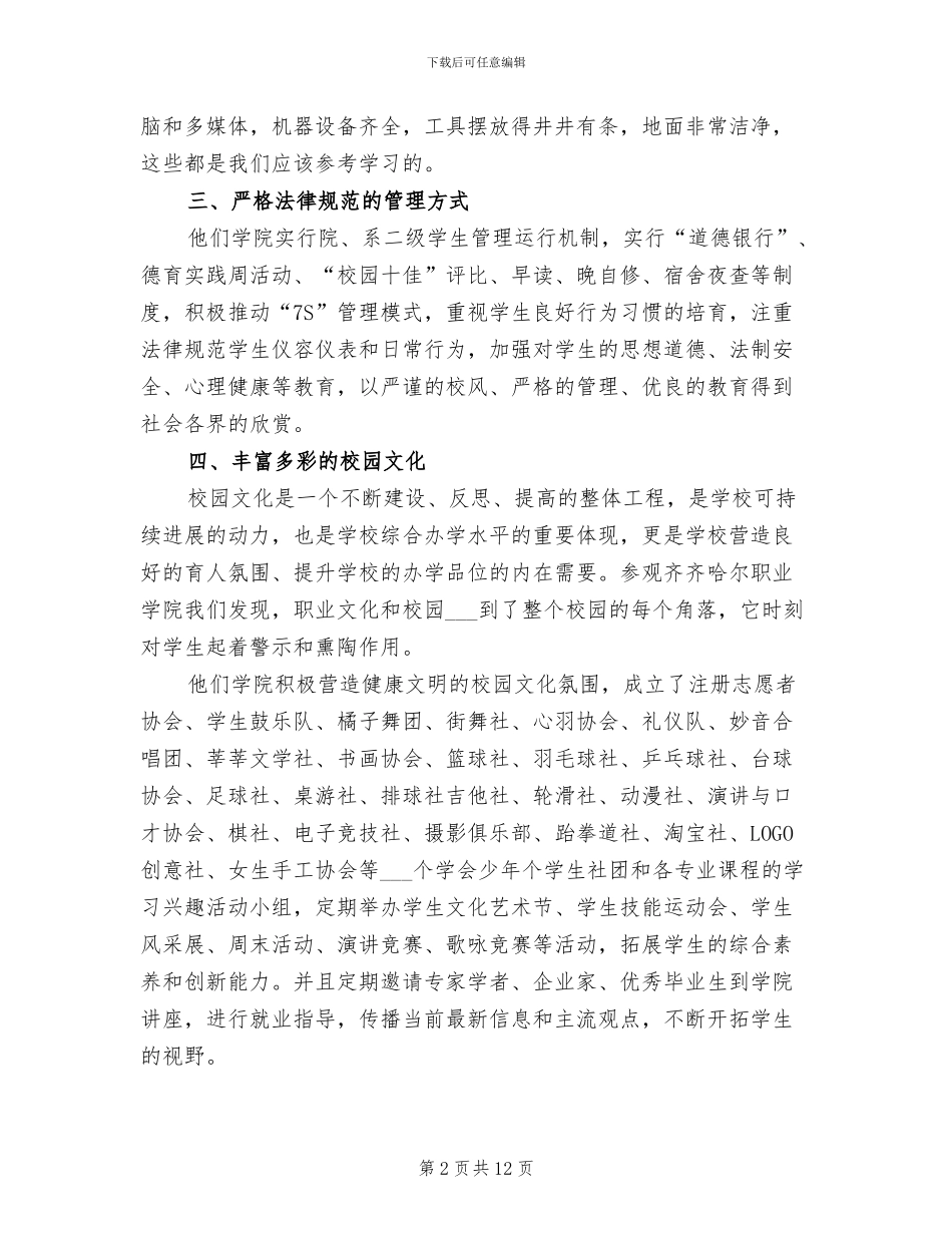 2024年参观学习总结报告书_第2页