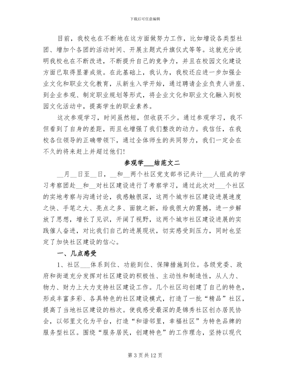 2024年参观学习总结报告书_第3页