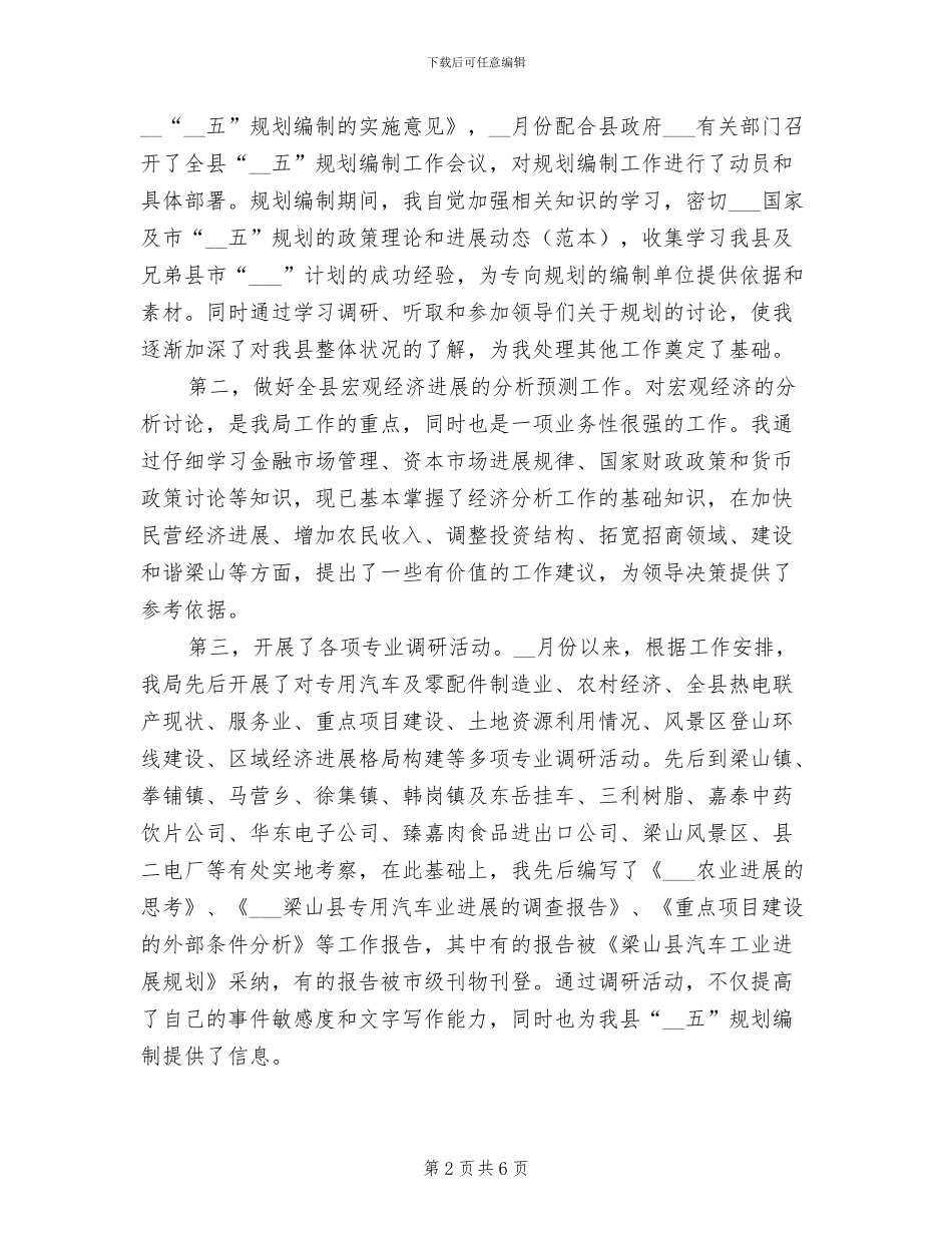 2024年发展计划局个人年终工作总结最新_第2页