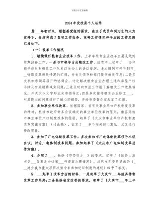 2024年发改委个人总结