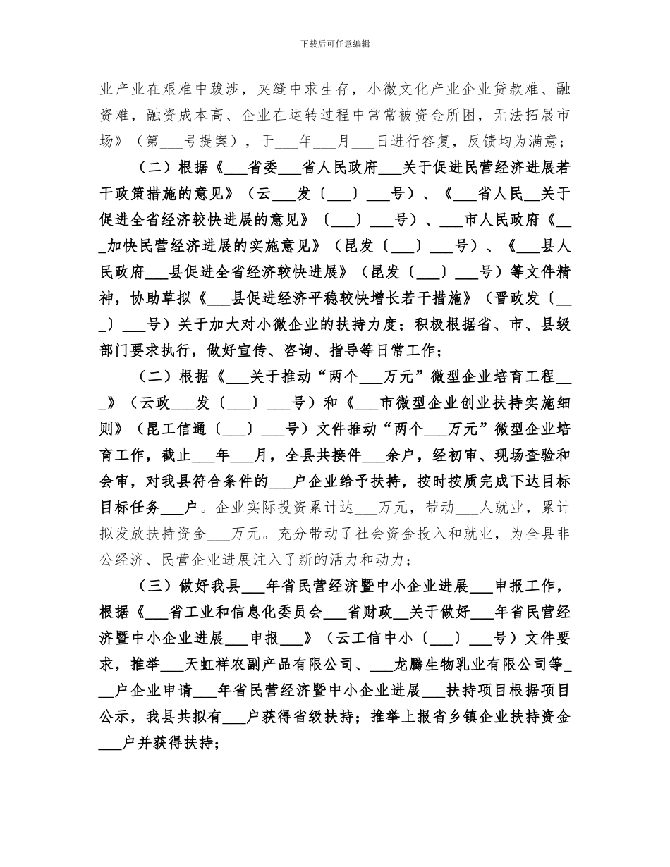 2024年发改经贸局中小企业科年度工作总结_第2页