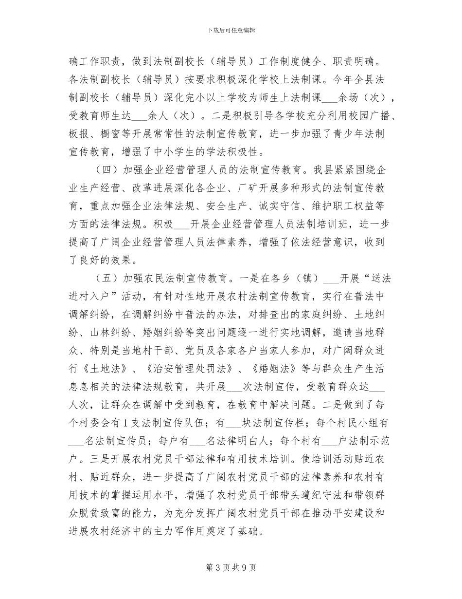 2024年司法局依法治理工作总结_第3页