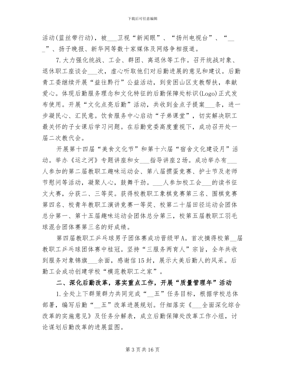 2024年后勤物业管理工作总结_第3页