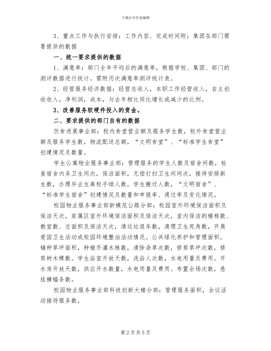 2024年后勤集团各部门年度工作总结提纲_第2页