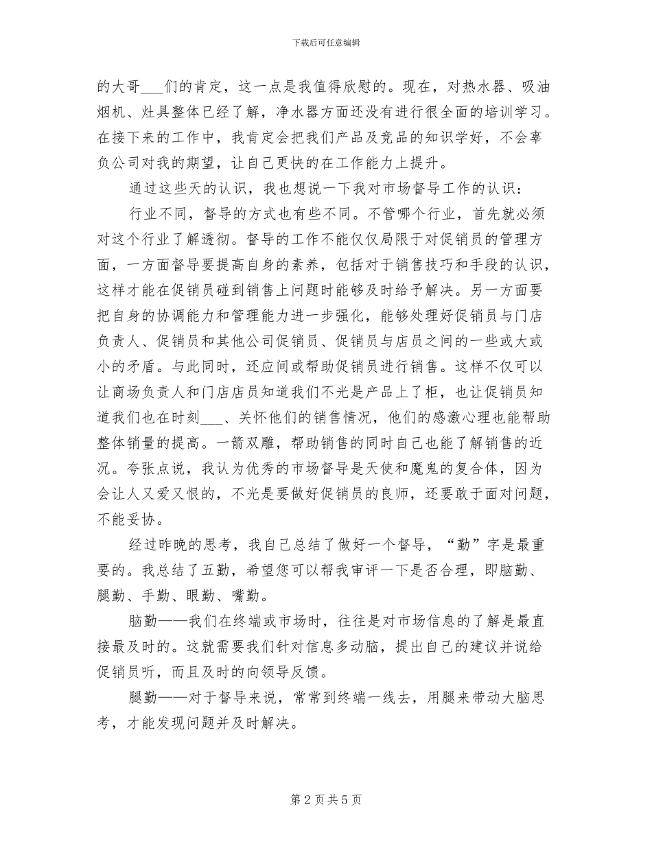 2024年品牌销售督导个人总结_第2页