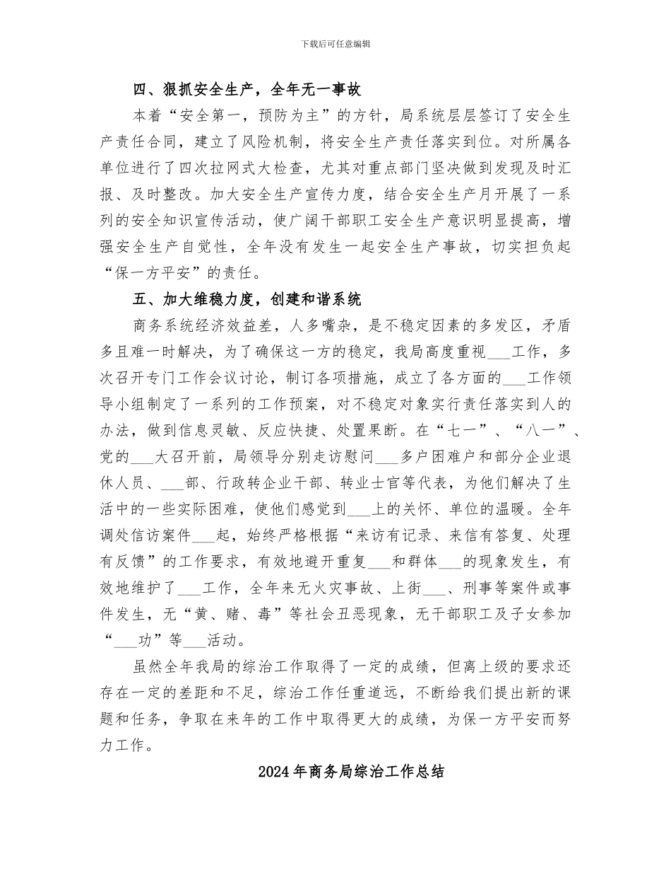 2024年商务局综合治理工作总结_第2页