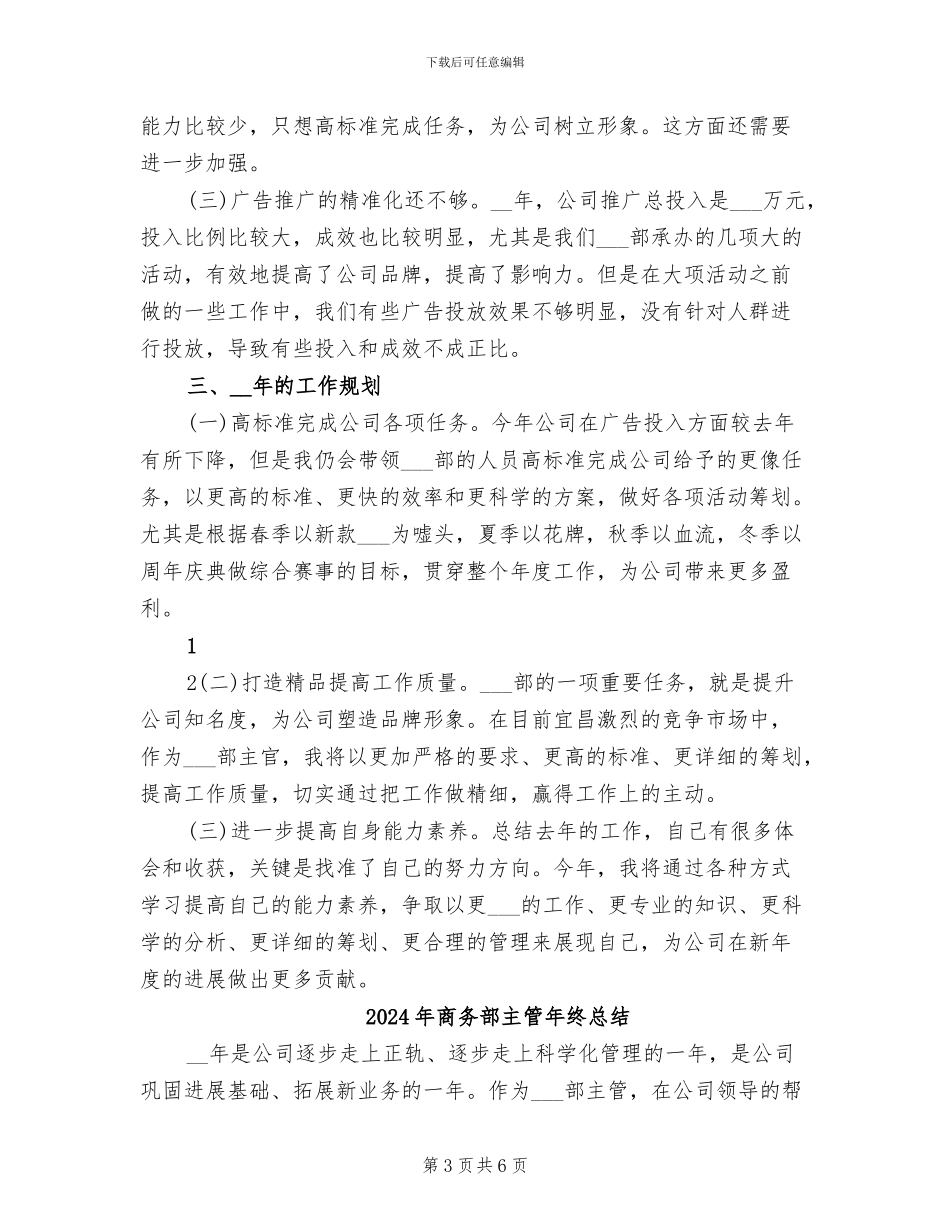 2024年商务部主管年终工作总结_第3页