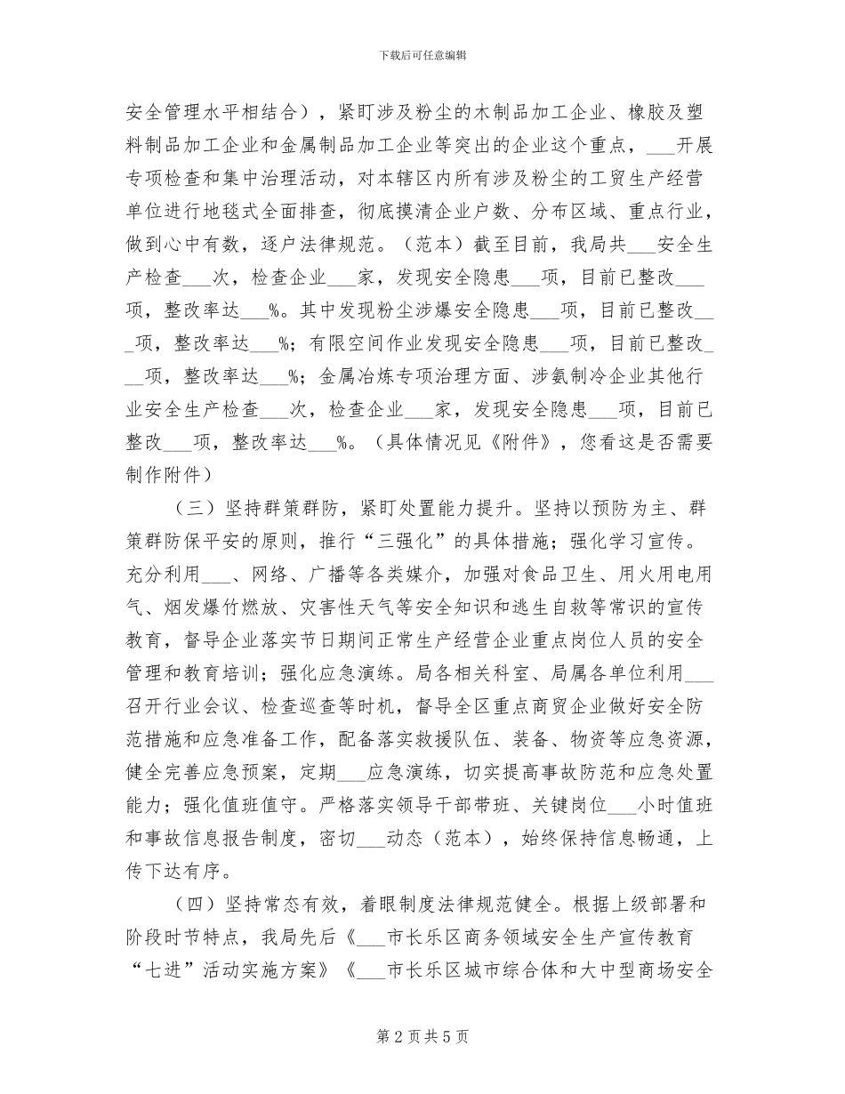 2024年商务领域安全大排查大整治专项行动总结_第2页