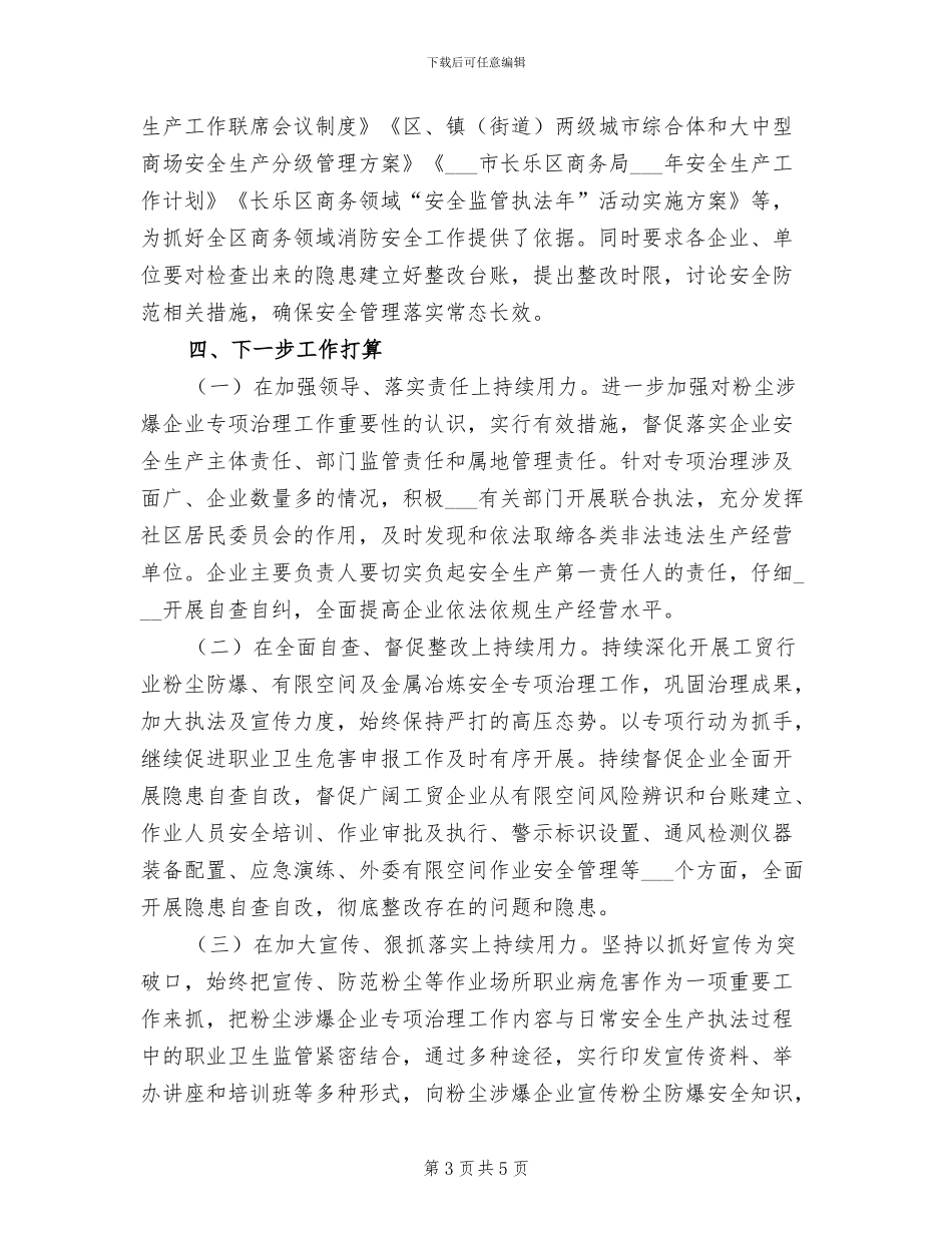 2024年商务领域安全大排查大整治专项行动总结_第3页