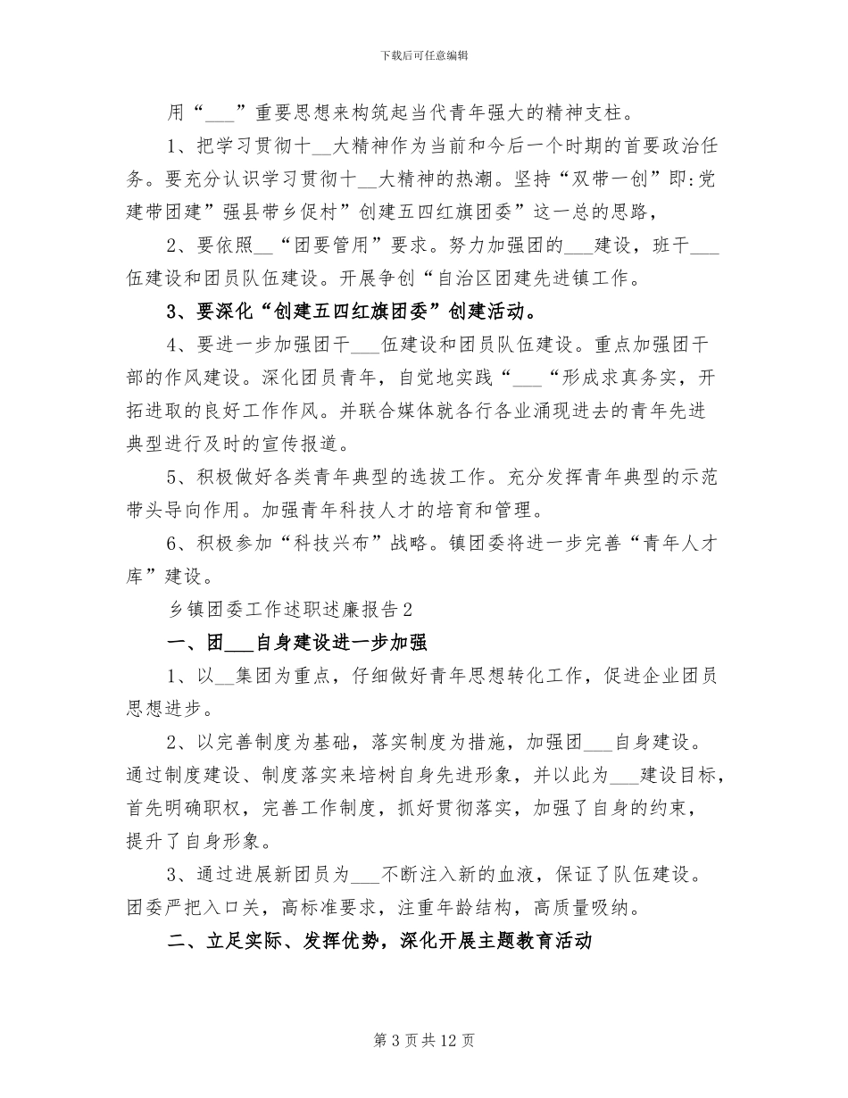2024年团委述职述学报告个人述职工作总结_第3页