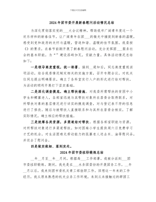 2024年团市委开展新春慰问活动情况总结