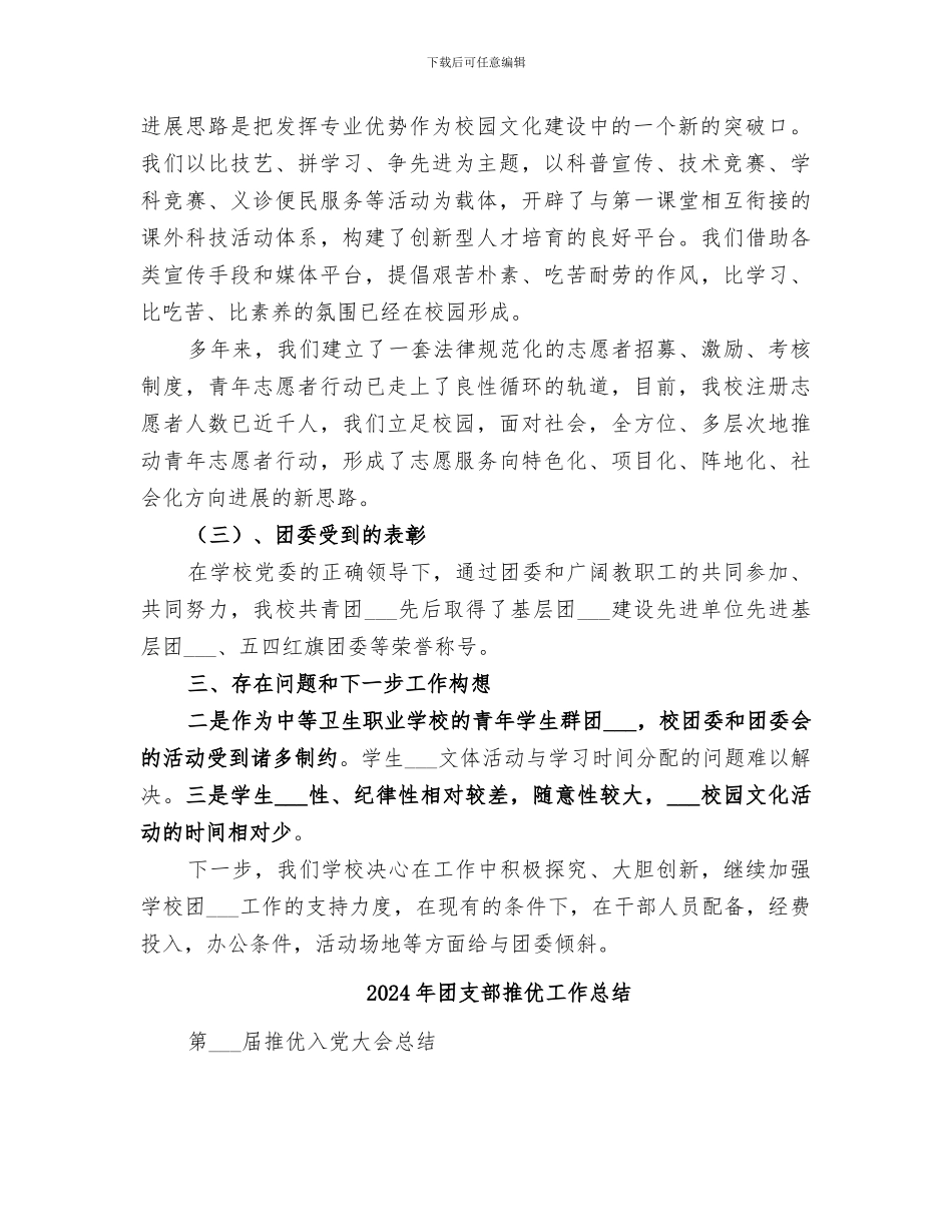 2024年团支部总结报告_第2页