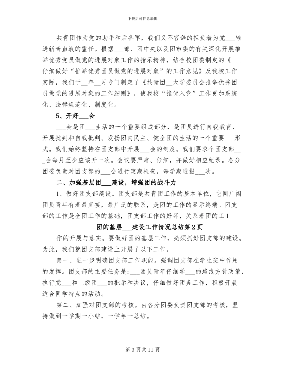 2024年团的基层组织建设工作情况总结_第3页