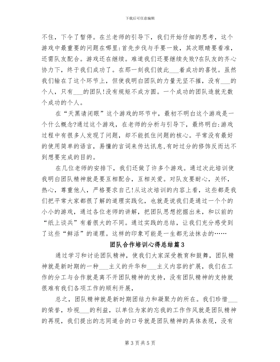 2024年团队凝聚力拓展活动总结_第3页