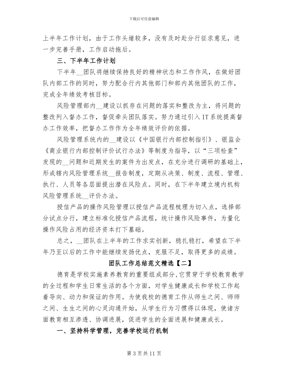 2024年团队工作总结范本_第3页