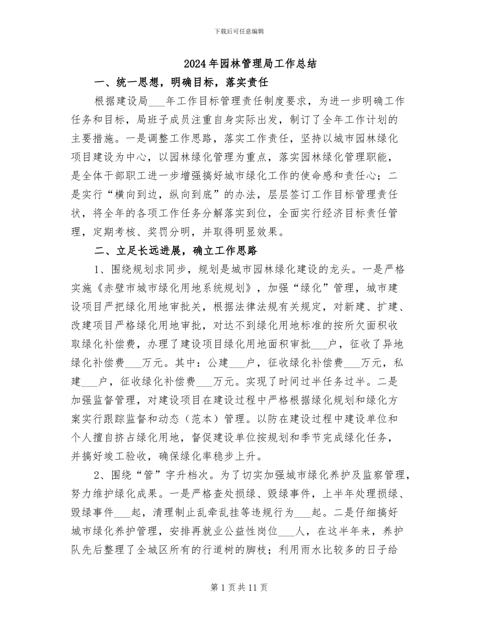 2024年园林管理局工作总结_第1页