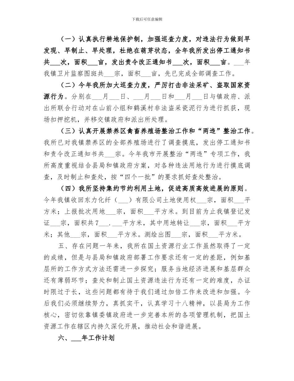 2024年国土所农田土地工作总结_第3页