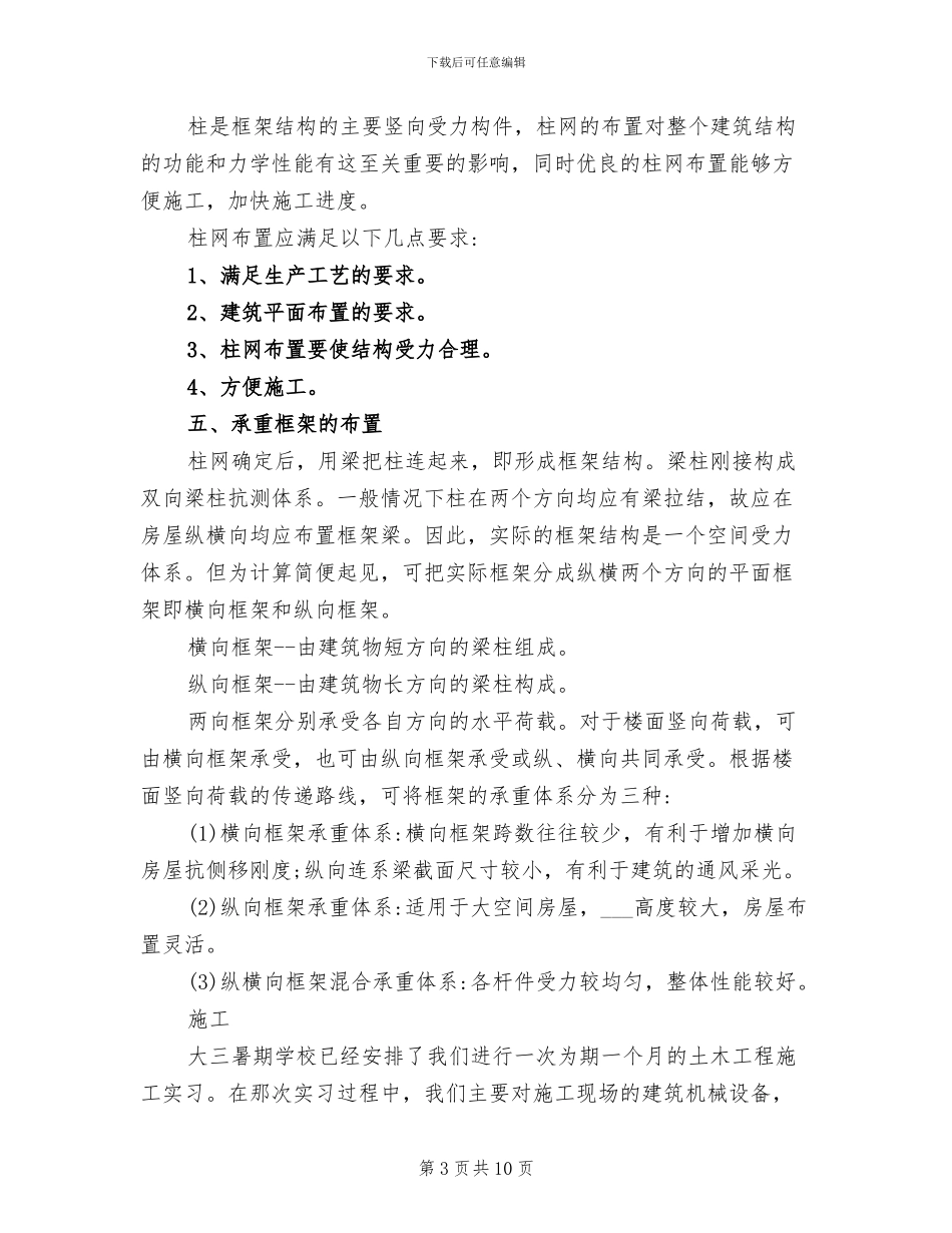 2024年土木工程专业毕业生见习个人总结_第3页