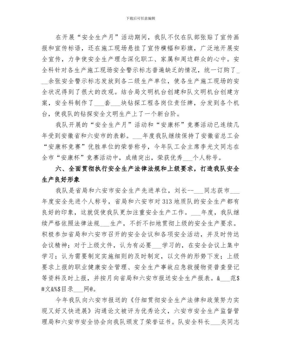 2024年地质队年度工作总结_第3页