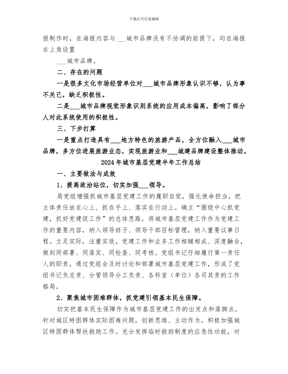 2024年城市品牌建设工作总结_第3页