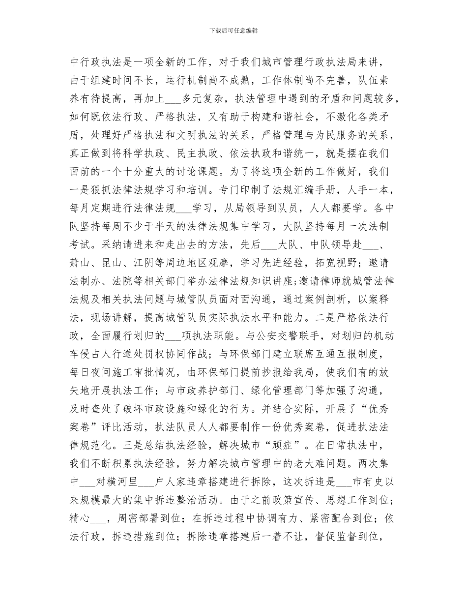 2024年城市管理局工作总结_第3页