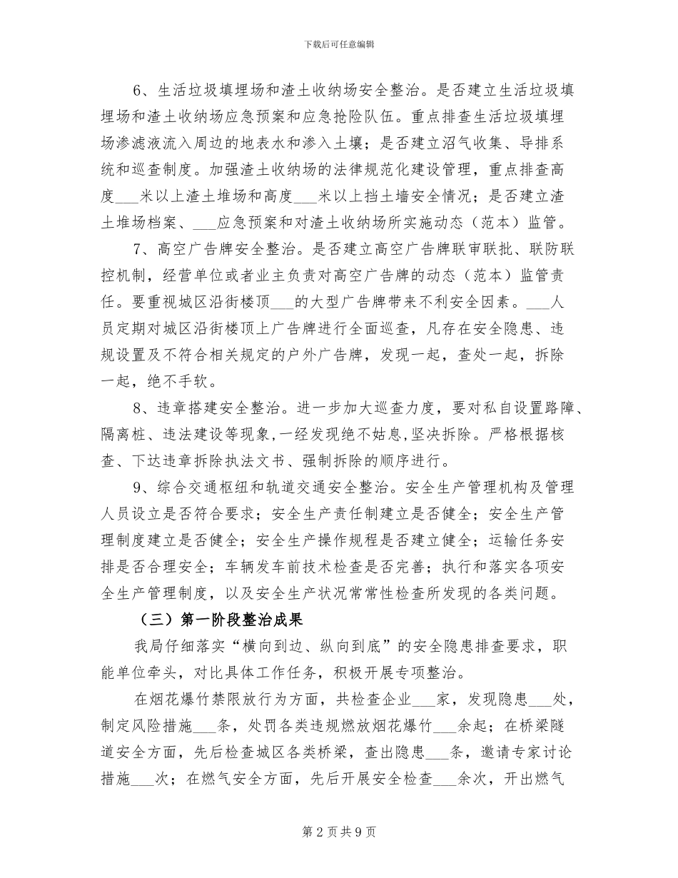 2024年城市运行安全整治工作总结_第2页