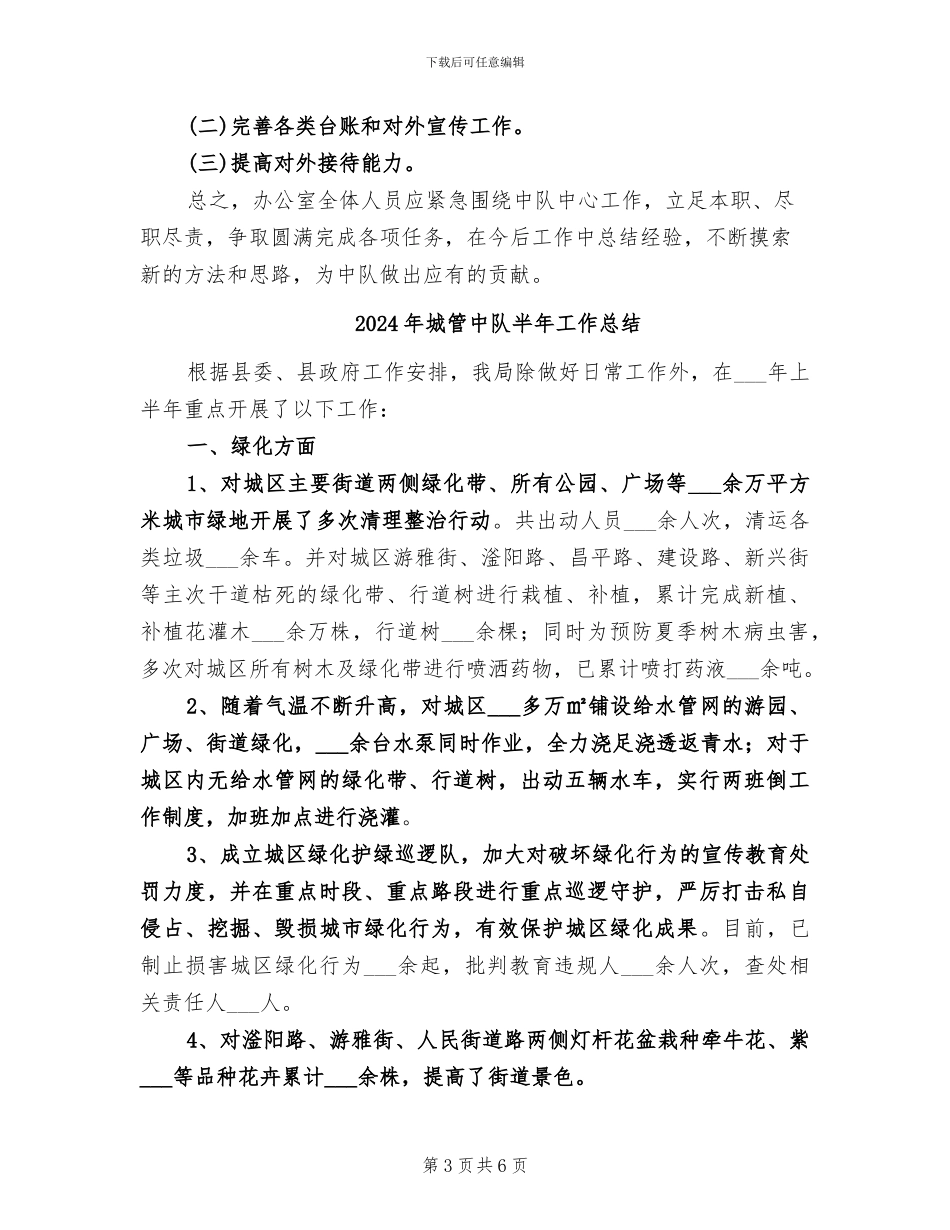 2024年城管中队办公室工作总结_第3页