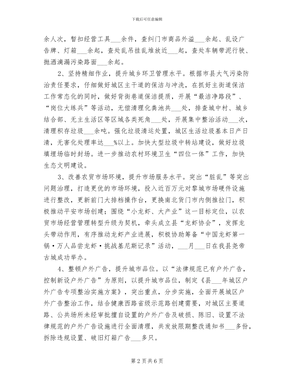 2024年城管创卫工作总结_第2页