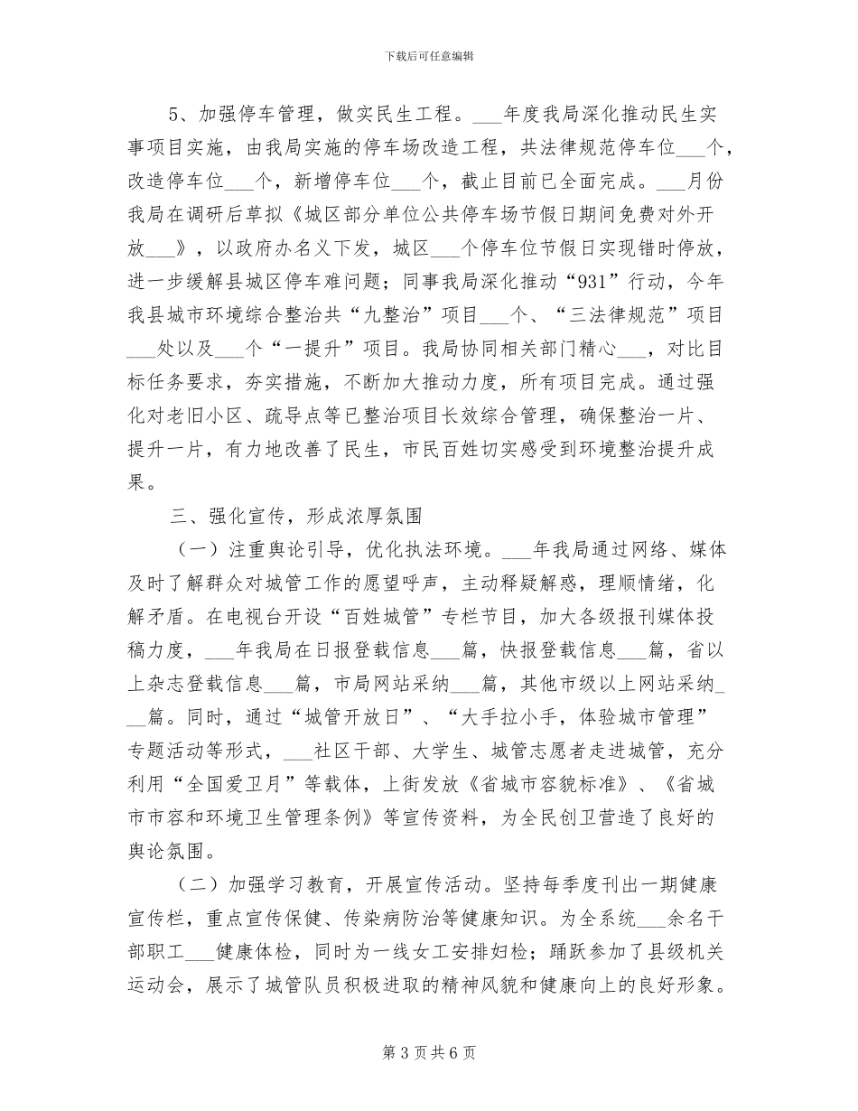 2024年城管创卫工作总结_第3页