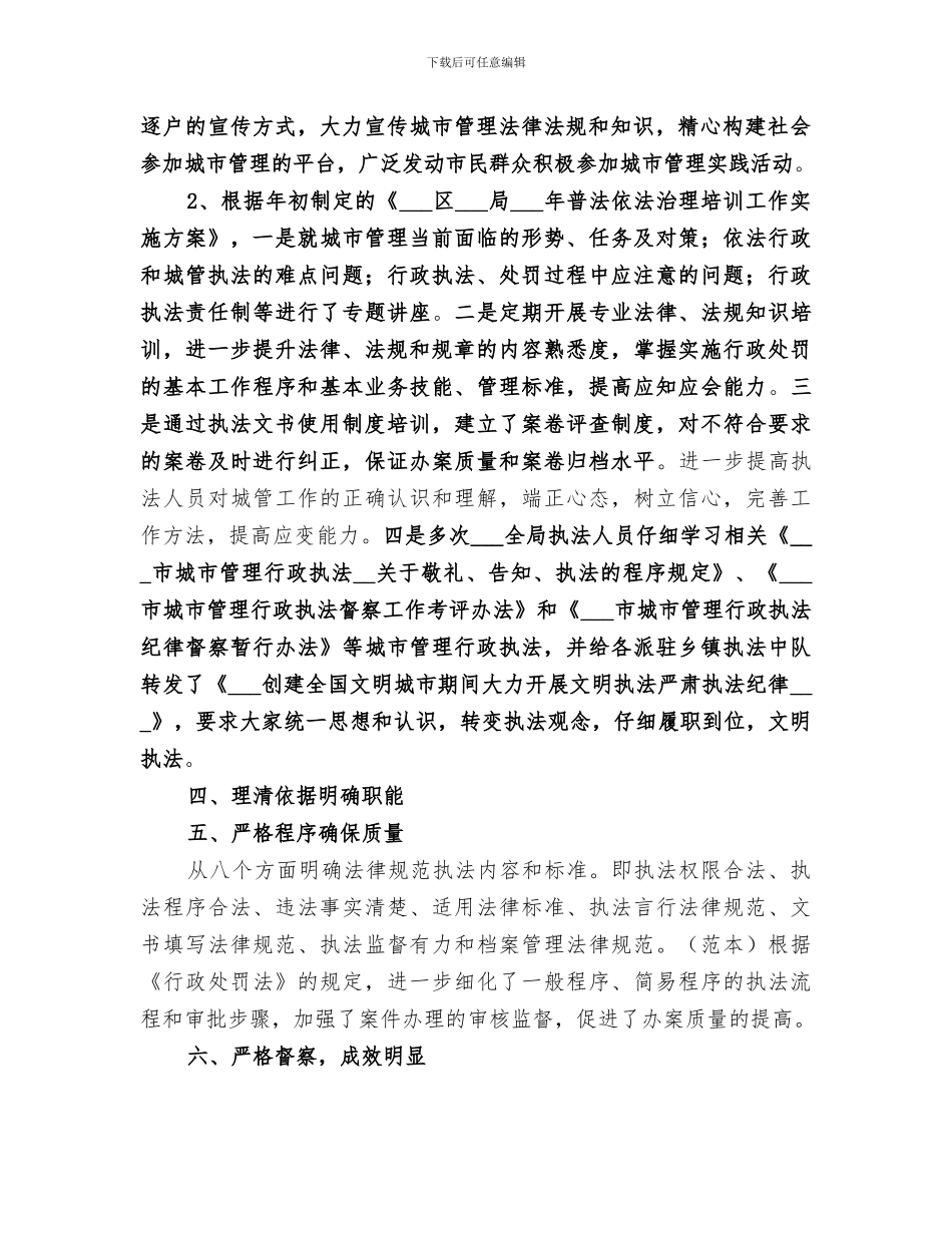 2024年城管局执法督察工作总结_第2页