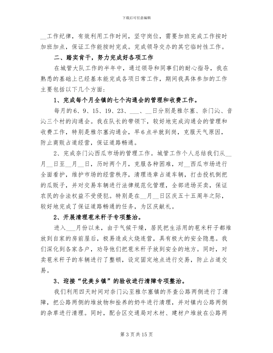 2024年城管工作个人总结报告优秀_第3页