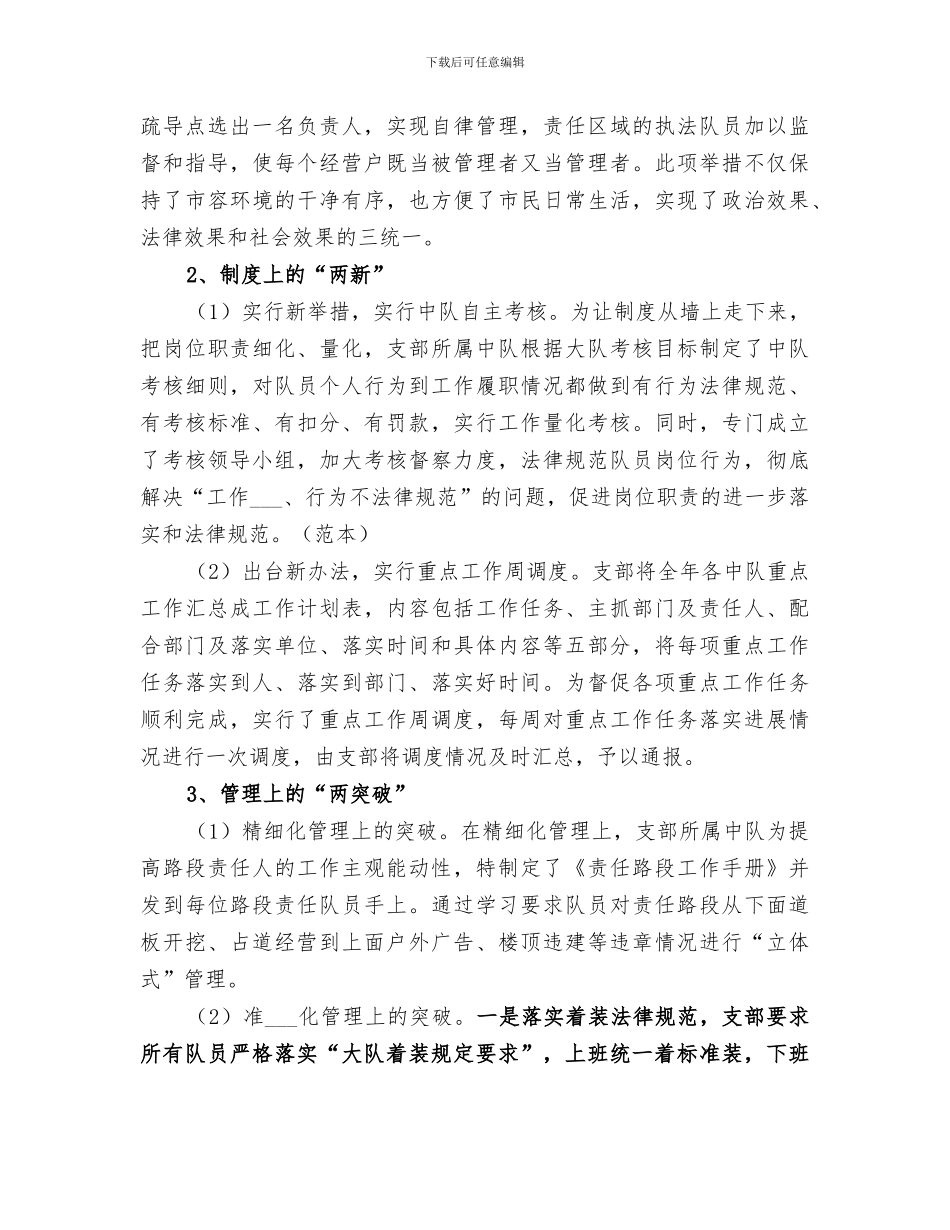 2024年城管支队工作情况小结_第2页