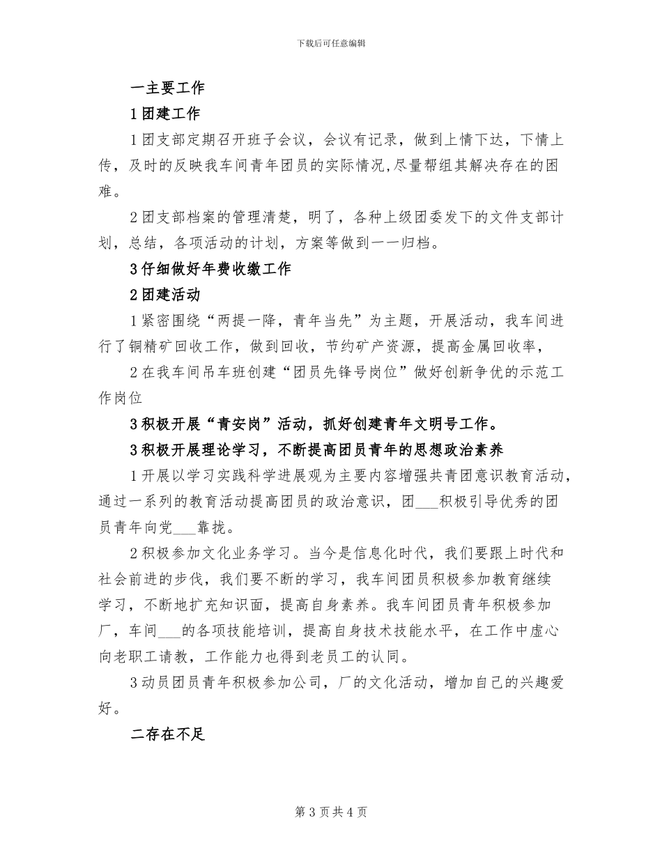 2024年备料车间团支部工作总结_第3页