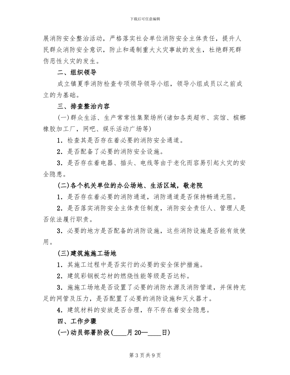 2024年夏季消防检查工作实施方案_第3页