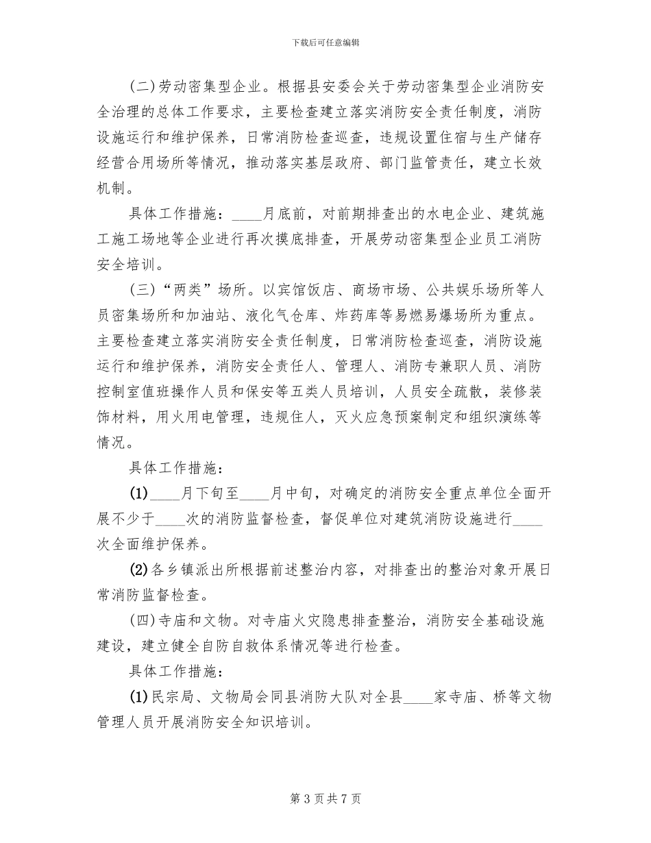 2024年夏季消防检查方案_第3页