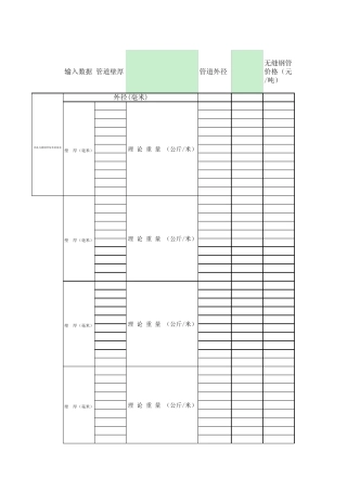 热轧无缝钢管每米价格计算表
