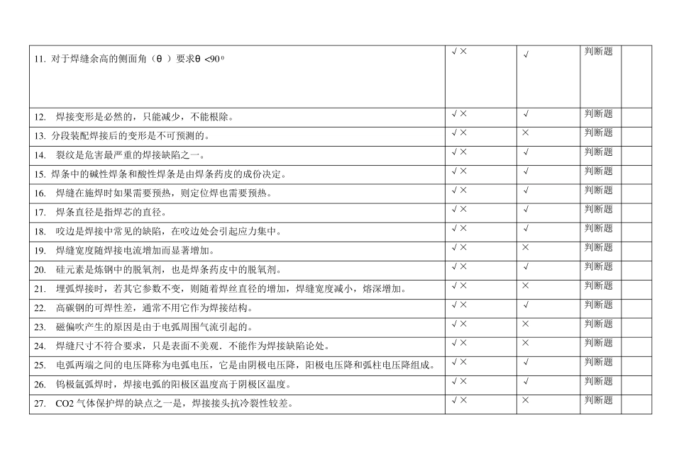 焊接专业试题_第2页