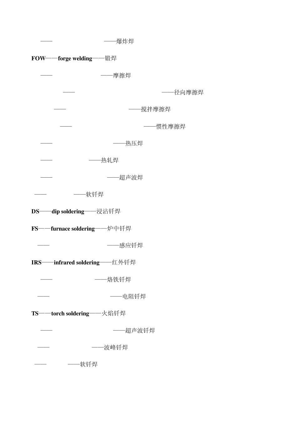 焊接及相关工艺英文缩写_第3页